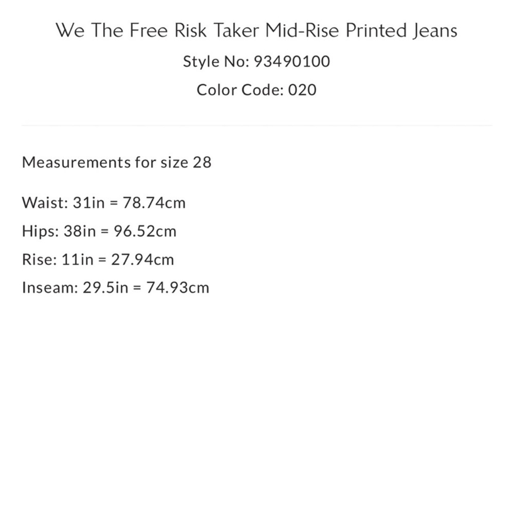 FREE PEOPLE We The Free Risk Taker High Rise Straight Leg Jeans Cow Print - Picture 11 of 11